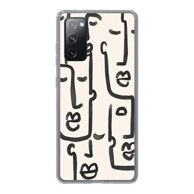 Produktbild von MuchoWow® Handyhülle Schutzhülle Hülle für Samsung Galaxy S20 FE Muster - Abstrakt - Linienkunst Silikon Softcase Handy Hülle - Abdeckung