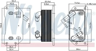 Produktbild von NISSENS 91254 Ölkühler Motoröl für VOLVO XC60 (156) V70 III (135) V60 (155, 157) XC40 (536) V40 Schrägheck (525, 526)