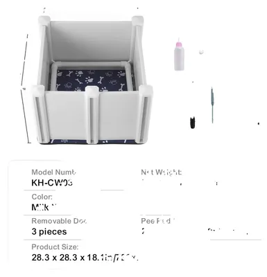Zdjęcie produktu dla Klatka dla szczeniąt, wykonana z trwałego PVC, łatwa do czyszczenia