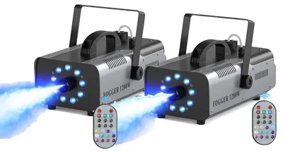 Produktbild von Nebelmaschine - DMX-Bühneneffekt - 2er-Set - 1200 W - RGB-LED - 110–240 V - EU-Stecker