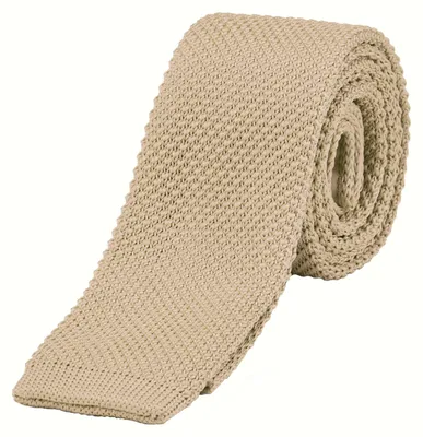 Produktbild von DonDon schmale Strickkrawatte 5 cm - beige