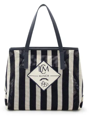 Image de L.CREDI sac shopper Rima Shopper Marine / Weiss bleu marine