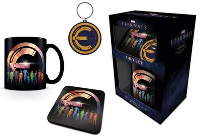 Produktbild von Pyramid The Eternals Tasse, Untersetzer und Schlüsselanhänger