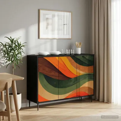Zdjęcie produktu dla Komoda boczna vidaXL BONN, czarna, imitacja dębu, 102 x 33 x 76 cm