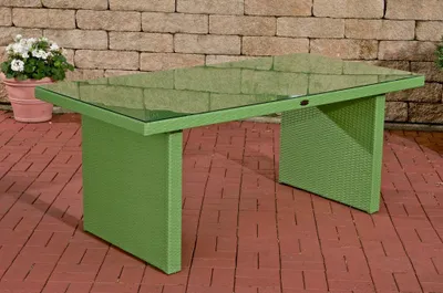 Produktbild von CLP Polyrattan Tisch Avignon grün Größe 180 cm