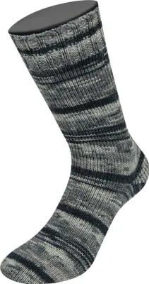 Produktbild von Lana Grossa - Meilenweit 6-fach 150g Denim Mix 9694 hellgrau mittelgrau dunkelgrau schwarz
