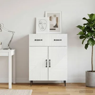 Produktbild von vidaXL Sideboard mit Schubladen Weiß 66 x 34,5 x 89,5 cm Holzwerkstoff