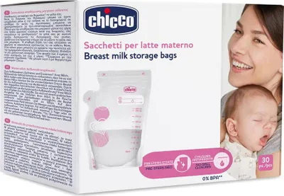 Obrázek produktu pro CHICCO Sáčky na mateřské mléko 250 ml 30 ks