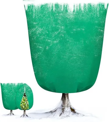 Obrázek produktu pro Zimní ochranný obal na rostliny – 240 × 200 cm – se zipem a popruhy – pro venkovní rostliny, ovocné stromy v květináčích – zelený