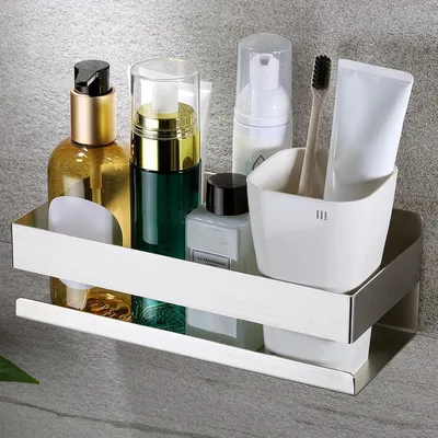 Produktbild von Duschablage ohne Bohren selbstklebend Edelstahl Silber 23x10x8 cm