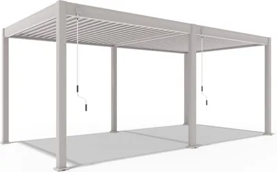 Produktbild von Weide Deluxe | Pergola Voll Aluminium freistehend | 3 x 6 M | Lamellendach Ivory Sand