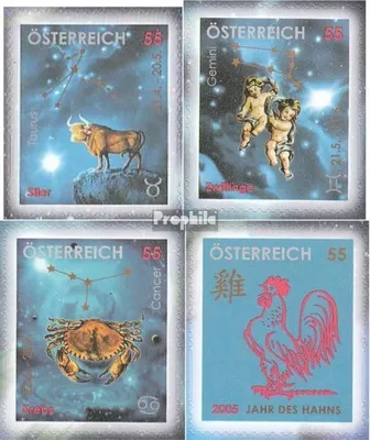 Produktbild von Briefmarken Österreich 2005 Mi 2522-2525 (kompl.Ausg.) postfrisch Tierkreiszeichen