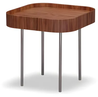 Obrázok produktu pre Bočný stolík z dreva v hnedej modernej elegantnej farbe
