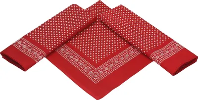 Produktbild von Betz 3er Pack Nickituch mit kleinen Punkten Halstuch Bandana Kopftuch Größe ca. 55 x 55 cm 100% Baumwolle Farbe rot