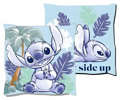 Produktbild von Disney Lilo & Stitch Charakter-Kuschelkissen für Kinder, aus Velboa, 38x38cm