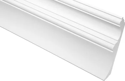 Produktbild von Deckenleisten aus Ecopolymer / HDPS - Stuckleisten weiß, leicht und schlagfest - (CK13 - 75x95mm) Styropor Kunststoff Decke Deckenabschlussleiste