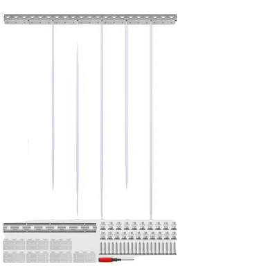Produktbild von Klare PVC-Streifenvorhang, Größe 42x84 Zoll, temperaturbeständig, 42x84in 7 Stück