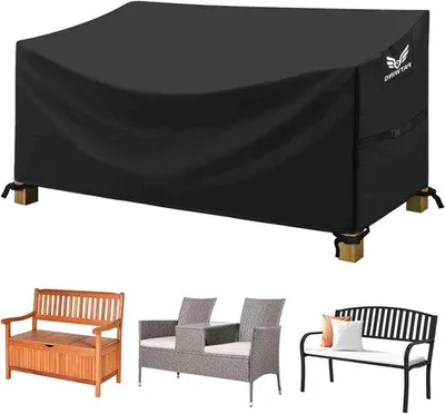 Produktbild von Famanu Gartenbankabdeckung - Wasserfest und UV-beständig - 163x66x63/89cm