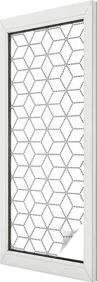 Obrázek produktu pro Vitrážová fólie na okna - 146x50 cm - vitrážový vzor - neprůhledná dekorativní fólie na ochranu soukromí - samolepicí, UV ochrana - tečkované diamanty