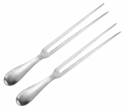 Image de Fourchettes à viande - Lot de 2, en acier inoxydable 304 - Pour grillades et découpes de viande - Argenté, 27 cm