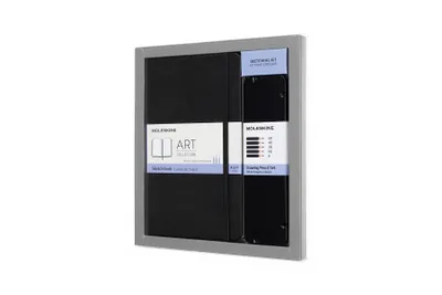 Produktbild von Moleskine Skizzen-Set Skizzenbuch: Large/A5, Hard Cover, Schwarz; Zeichenstift-Set