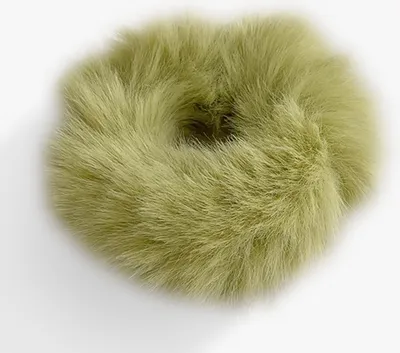 Image de Chouchou classique en Fourrure artificielle douce et moelleuse en vert