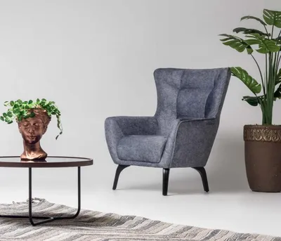 Produktbild von Designer Wohnzimmer Sitz Möbel r Dreisitzer Einsitzer 2tlg Set