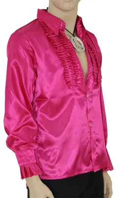 Produktbild von Rüschenhemd für Herren, pink Gr. S - XXL, Größe:XXL