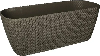 Obrázek produktu pro KOTARBAU® Kamenný truhlík na květiny šedý 400 mm oválný pro balkony a moderní interiéry
