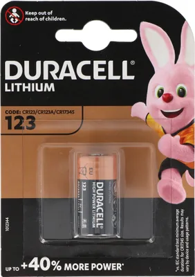 Produktbild von Duracell CR123A Photobatterie CR123 A Lithium Batterie DL123A, Abmessungen 34,5 x 17mm
