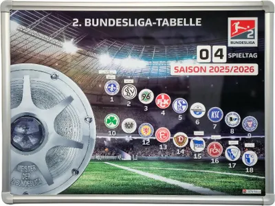 Produktbild von 2. Bundesliga Magnettabelle (Saison 2025/26) | Offizielles Lizenzprodukt der DFL