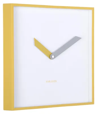 Produktbild von WANDUHR Cool Retro Cuadrado - Gelb - 28,3/28,3/28,3 cm