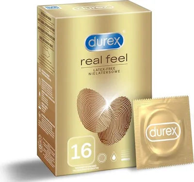Produktbild von Durex Real Feel, Männliches Kondom, Transparent, Polyisopren, 56 mm, 16 Stück(e), Latex