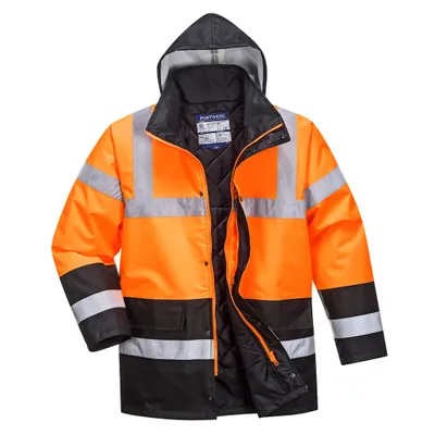 Produktbild von Portwest S467 Zweifarbige Warnschutz-Verkehrs-Jacke Orange/Black Gr. L