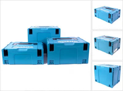 Image de Makita Makpac Set de Coffrets de transport, tailles 2 + 3 + 4