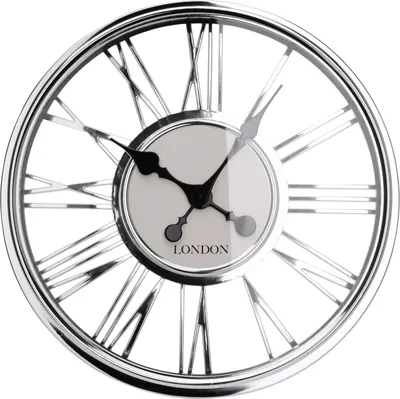 Produktbild von Moderne Wanduhr silber 41,5 cm