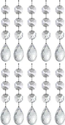 Produktbild von 10 Stück Sonnenfänger Anhänger Wassertropfen Kristall Suncatcher, 30mm