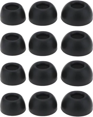 Image de Embouts en silicone - noirs - tailles L, M, S - compatibles avec les écouteurs Soundcore Liberty 4 NC - 6 paires - pour un confort optimal et un ajustement parfait