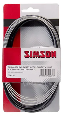 Imagen del producto de Kit de cable de freno Simson, acero inoxidable, para frenos de rodillos Shimano, color