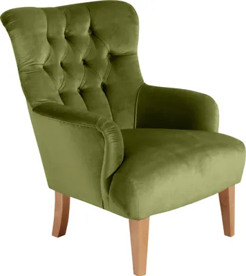 Produktbild von Max Winzer Sessel Brandon - Samtvelours oliv - Maße: 71 x 82 x 97 cm