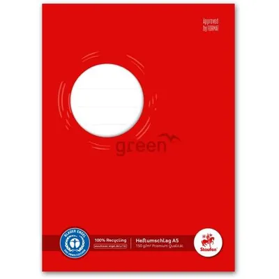 Productafbeelding van Staufen® groene 794004515 omslagbeschermer - A5, 150 g, rood, gerecycled materiaal