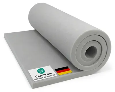 Image de Plaque de mousse RG20/30 - Surmatelas - Housse - Mousse 3 cm - 120 x 200 cm - Durable et robuste - Mousse