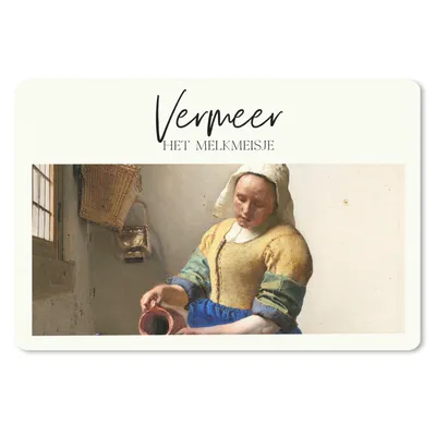Produktbild von MuchoWow® Mauspad Mousepad Milchmädchen - Vermeer - Alte Meister 27x18 cm - Mousepads - Maus Mat - Pad - Mausunterlage - Büroartikel - Desk Matten