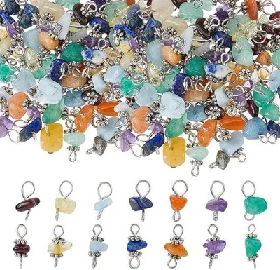 Produktbild von Antike Edelstein-Accessoires - 84 Stücke - DIY-Schmuck - Ketten Armbänder Enkelringe - Edelsteine - Schmuckmaterial