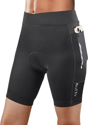 Obrázok produktu pre Dámske cyklistické nohavice, polstrované s vreckami, na bicykel, S