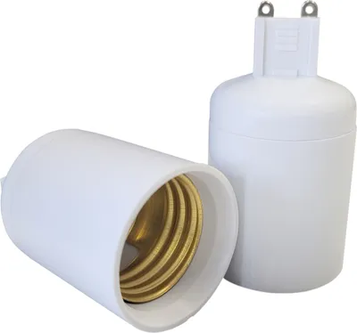 Produktbild von 2x Adapter Lampensockel Sockeladapter G9 auf E27