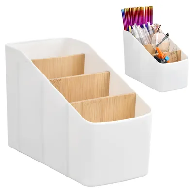 Produktbild von Schreibtischorganisator aus Holz mit 4 Fächern