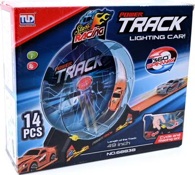 Produktbild von Rennbahn Spielzeug mit Looping & Auto 120cm Strecke Autorennbahn Set Schnell Action