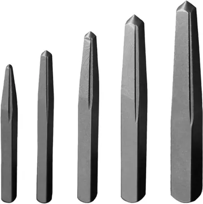 Imagen del producto de Juego de extractores de tornillos, de 5 piezas, acero al carbono, para tornillos dañados