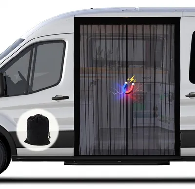 Zdjęcie produktu dla Moskitiera magnetyczna, 180x150 cm, pasująca do samochodów Mercedes Sprinter i Ford Transit